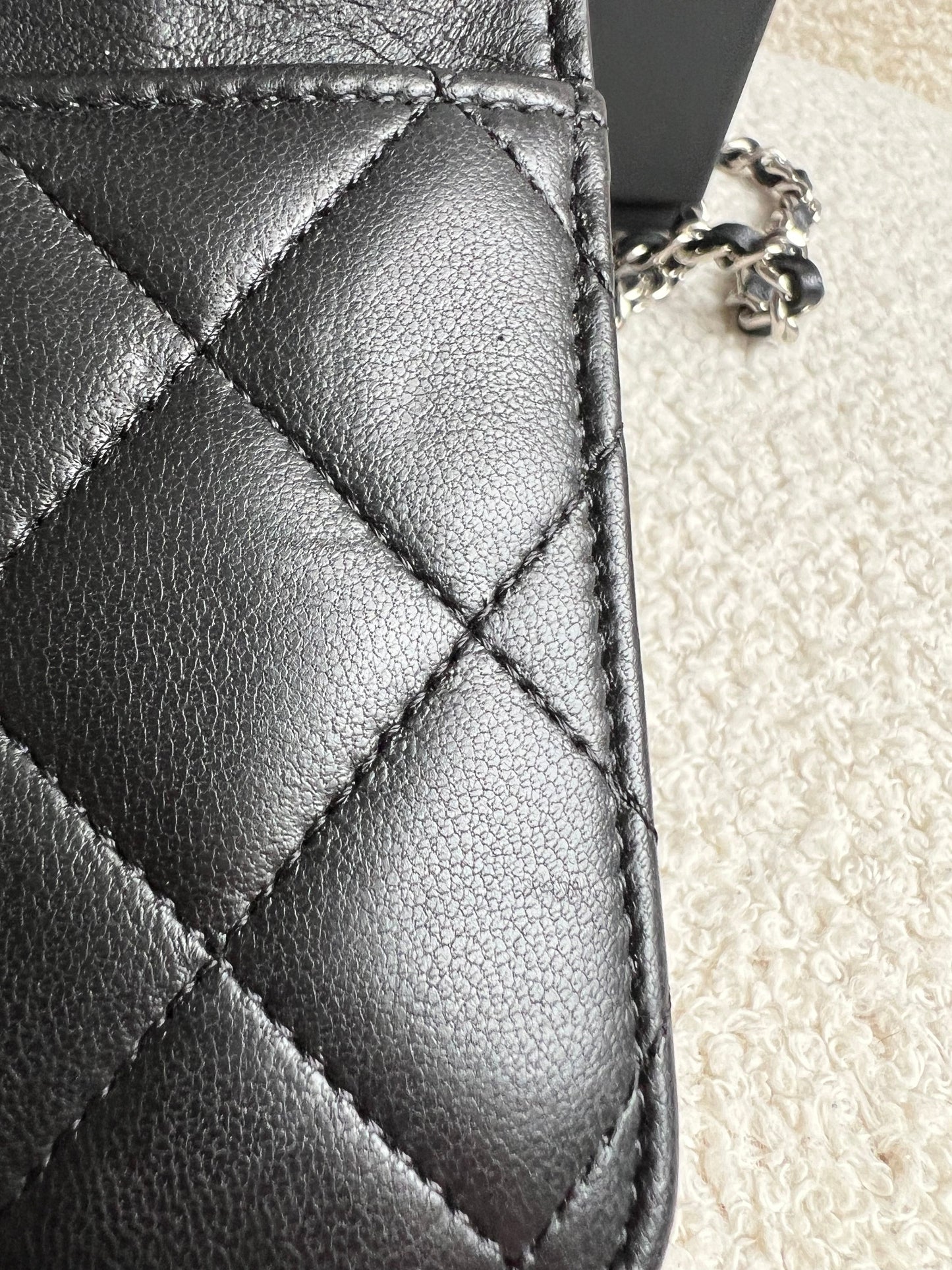 Chanel Wallet on Chain in Black Lambskin Silver Hardware (RRP £2,930)