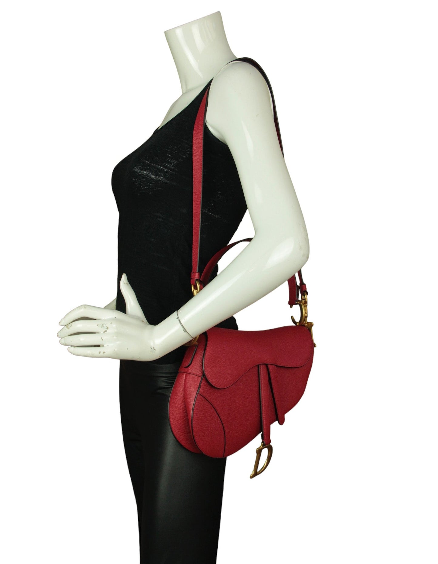 Dior Saddle Calfskin Red Crossbody Calfskin