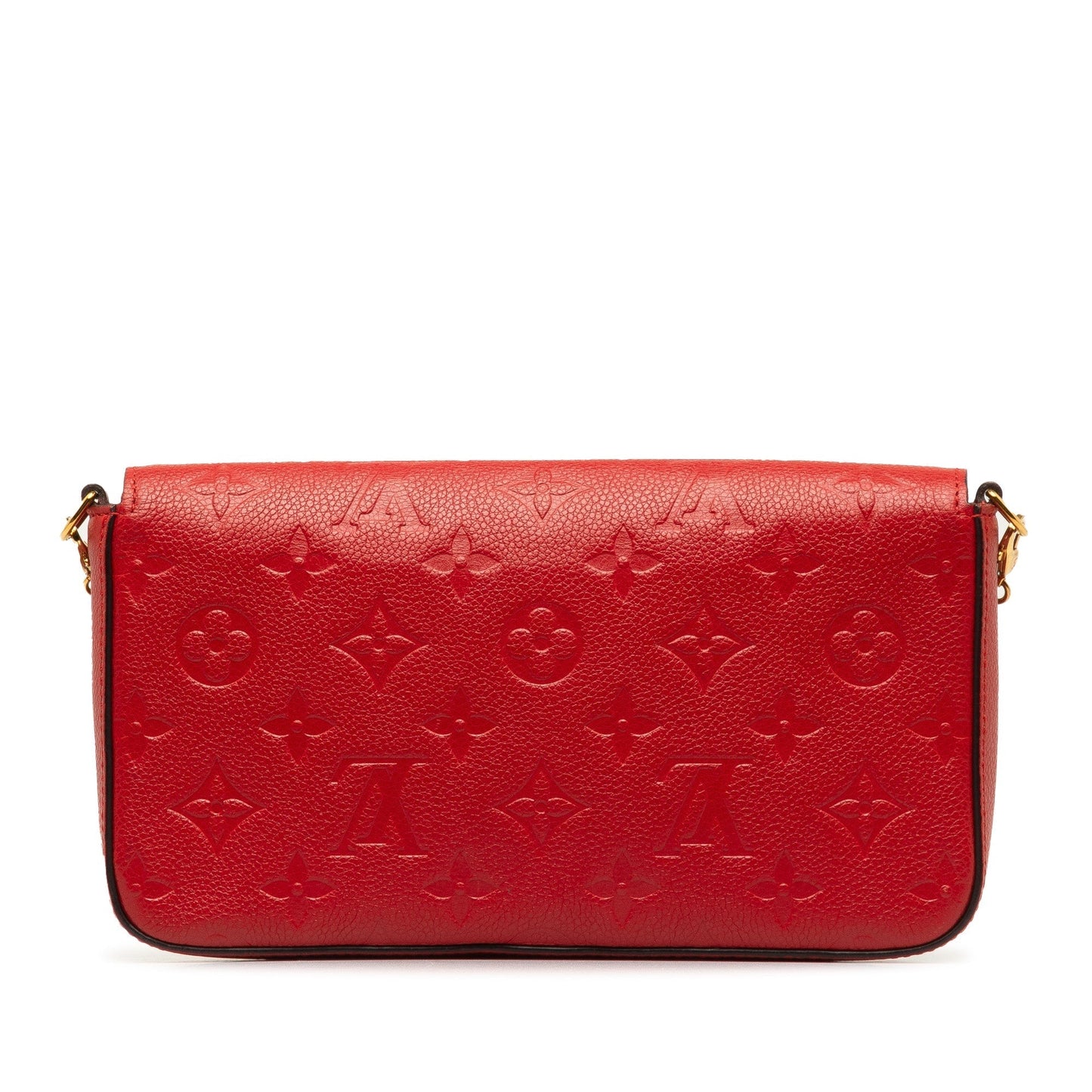 Red Louis Vuitton Monogram Empreinte Pochette Felicie Crossbody Bag