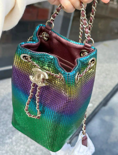 Chanel Luxury Leather Gold Handbag Style 10