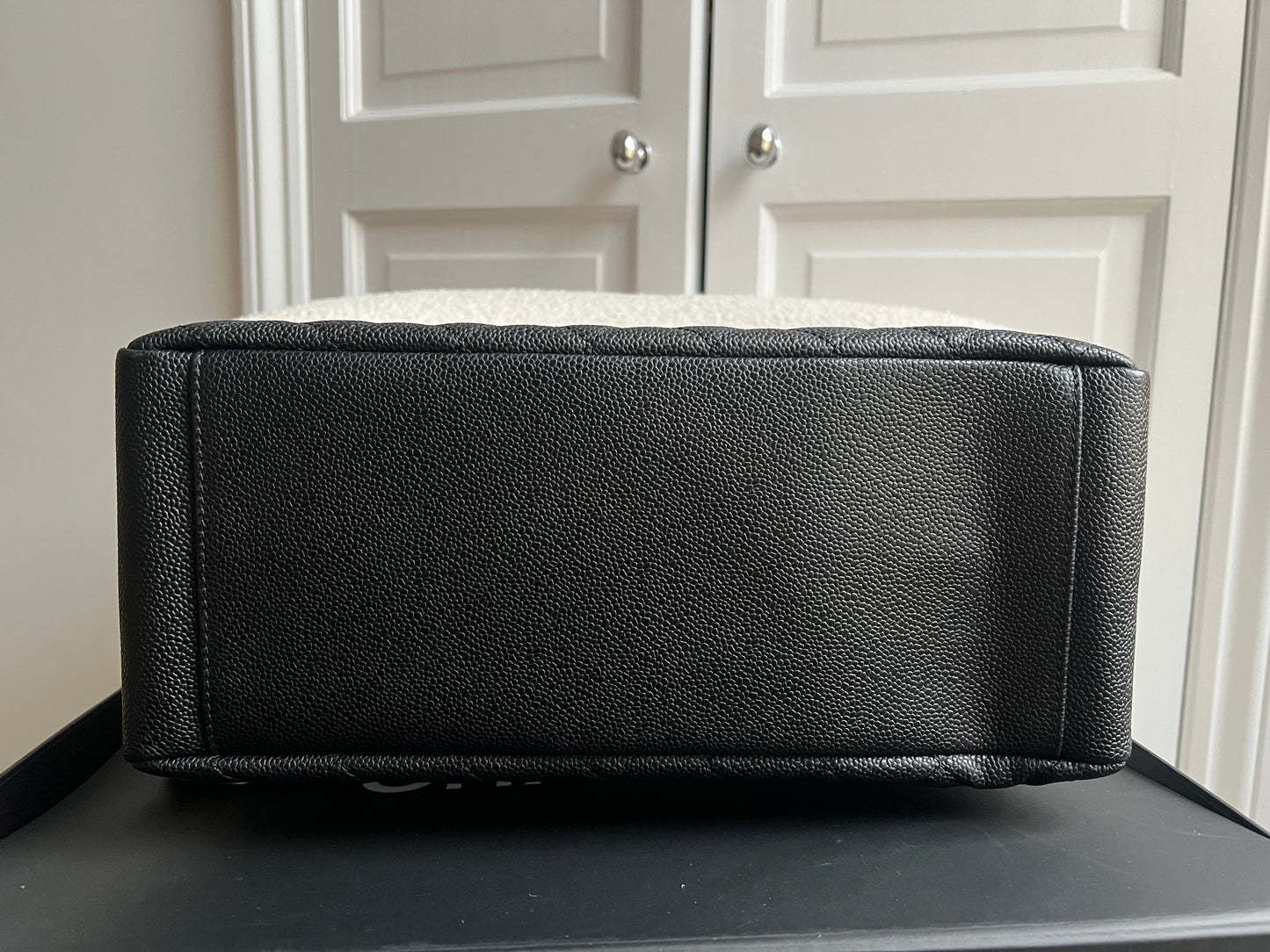 Chanel Black Caviar Grand Shopper Tote (GST) Silver Hardware