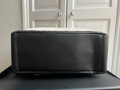 Chanel Black Caviar Grand Shopper Tote (GST) Silver Hardware