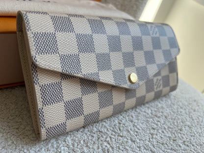 Louis Vuitton Sarah Wallet in Damier Azur (RRP £505)