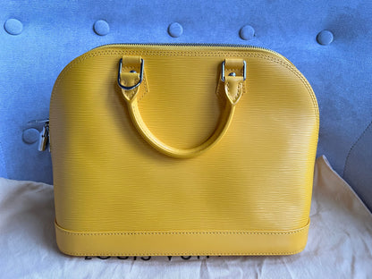 Louis Vuitton Alma PM Citron Yellow Epi (RRP £1780)