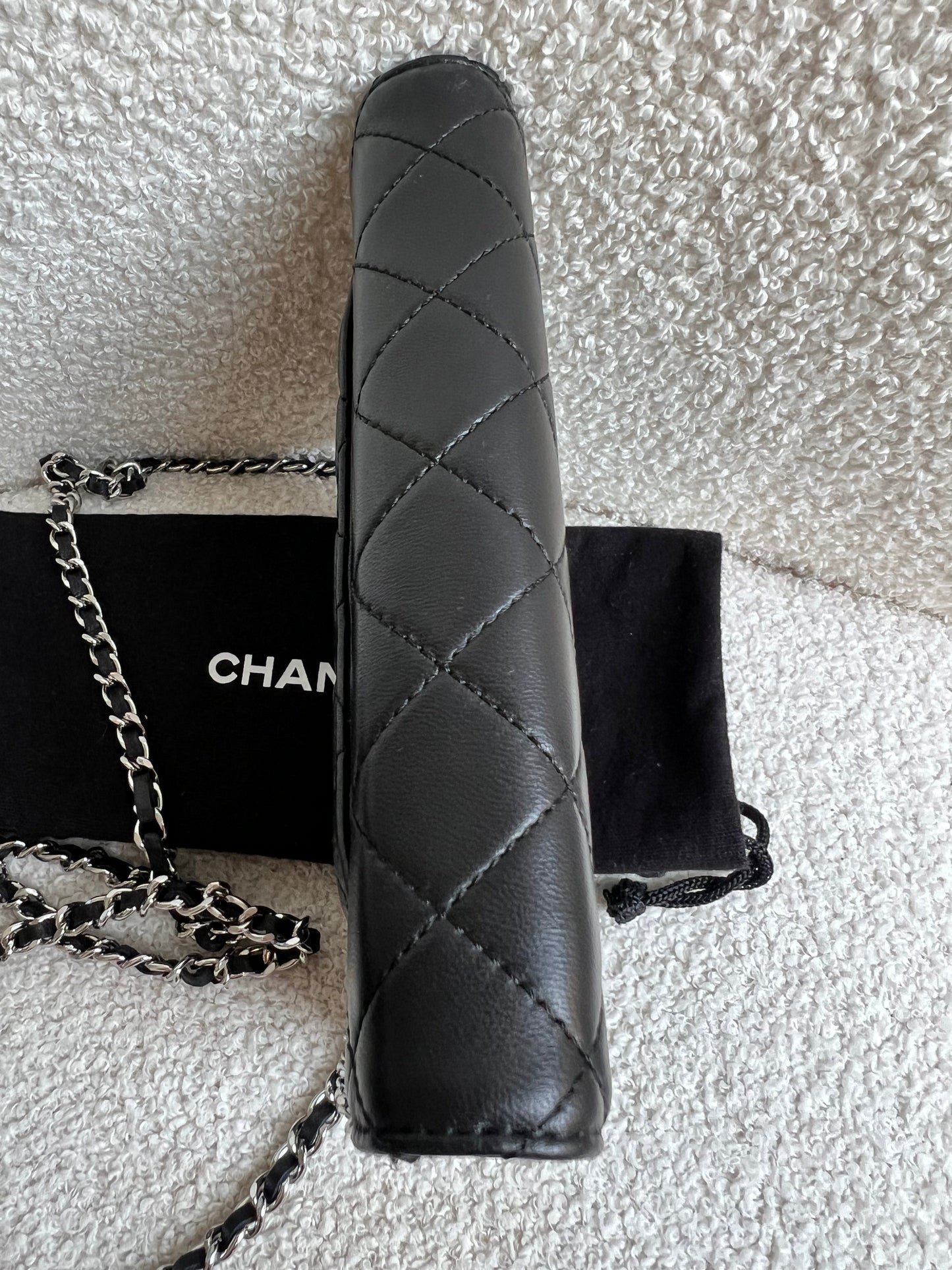 Chanel Wallet on Chain in Black Lambskin Silver Hardware (RRP £2,930)