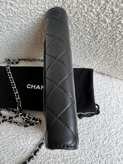 Chanel Wallet on Chain in Black Lambskin Silver Hardware (RRP £2,930)
