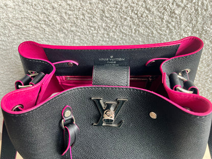Louis Vuitton Lockme Bucket Bag in Black and Pink (RRP £2050)