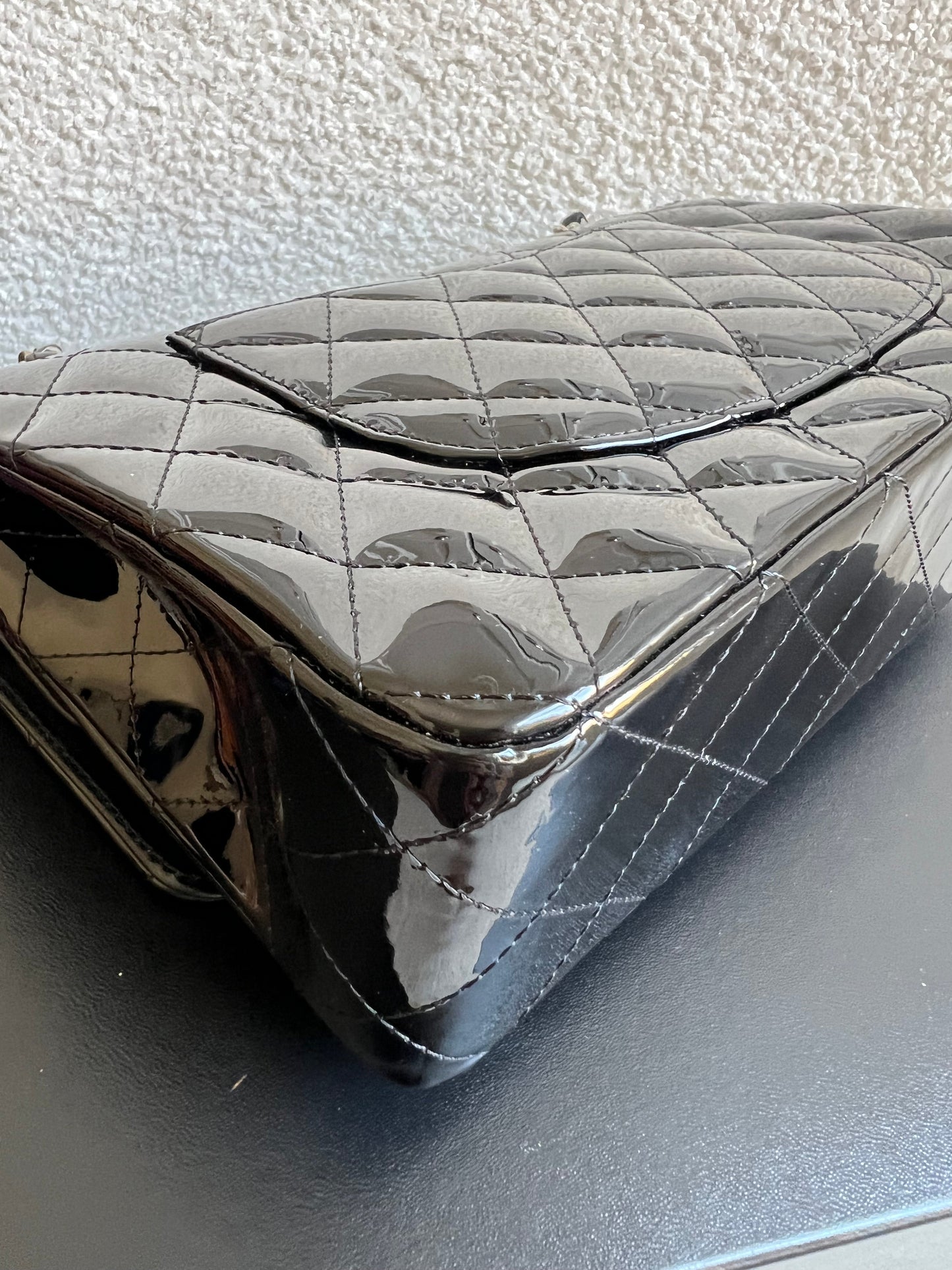 Chanel Medium Classic Flap in Black Patent Leather