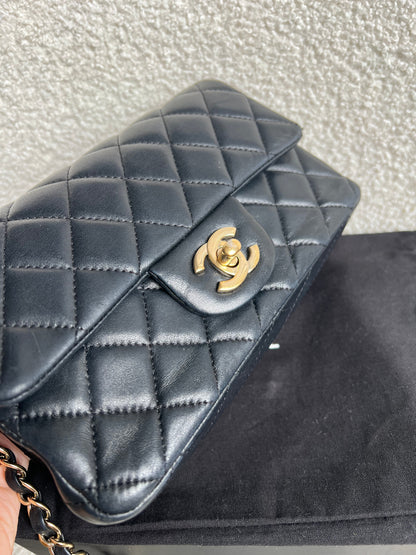 Chanel Mini Rectangular Classic Flap in Black Lambskin (RRP £4,390)