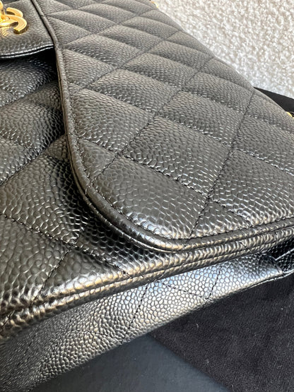 Chanel Jumbo Double Flap in Black Caviar with gold hardware (RRP £9830)