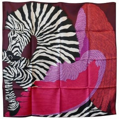 Hermès silk scarf Zebra Pegasus