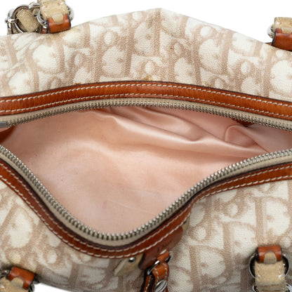 Brown Dior Diorissimo Trotter Coated Canvas Romantique Handbag