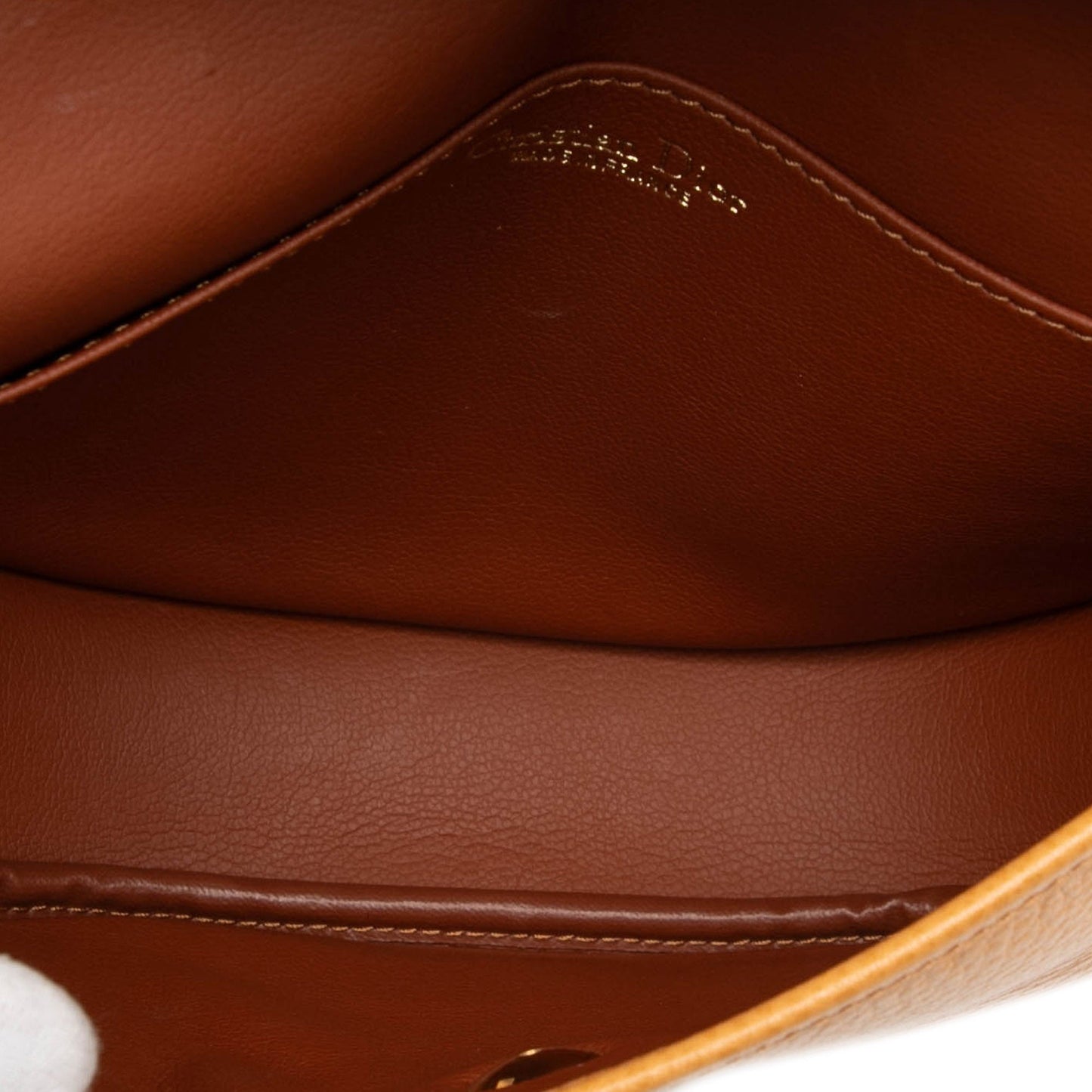 Brown Dior Pebbled Leather Crossbody