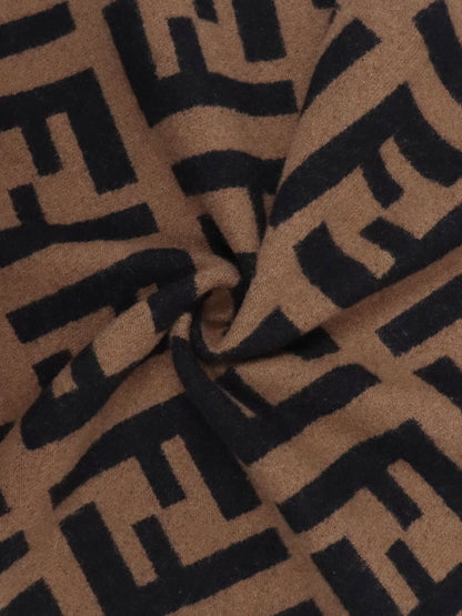 Fendi Brown Woven Scarf
