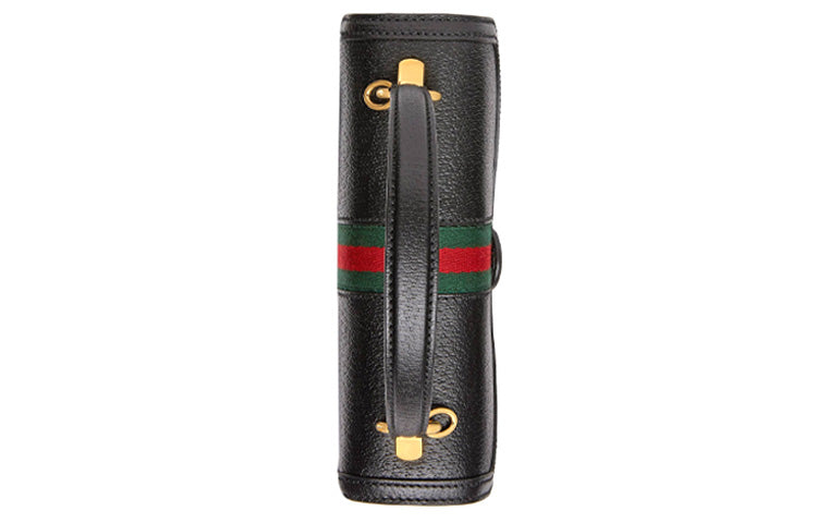 MLB Gucci Ophidia Series GG Locks Leather One Shoulder Crossbody Tote Small Black 651055-DJ2DX-1060