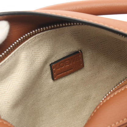 Loewe Puzzle Bag Mini Handbag Leather Light Brown 2way