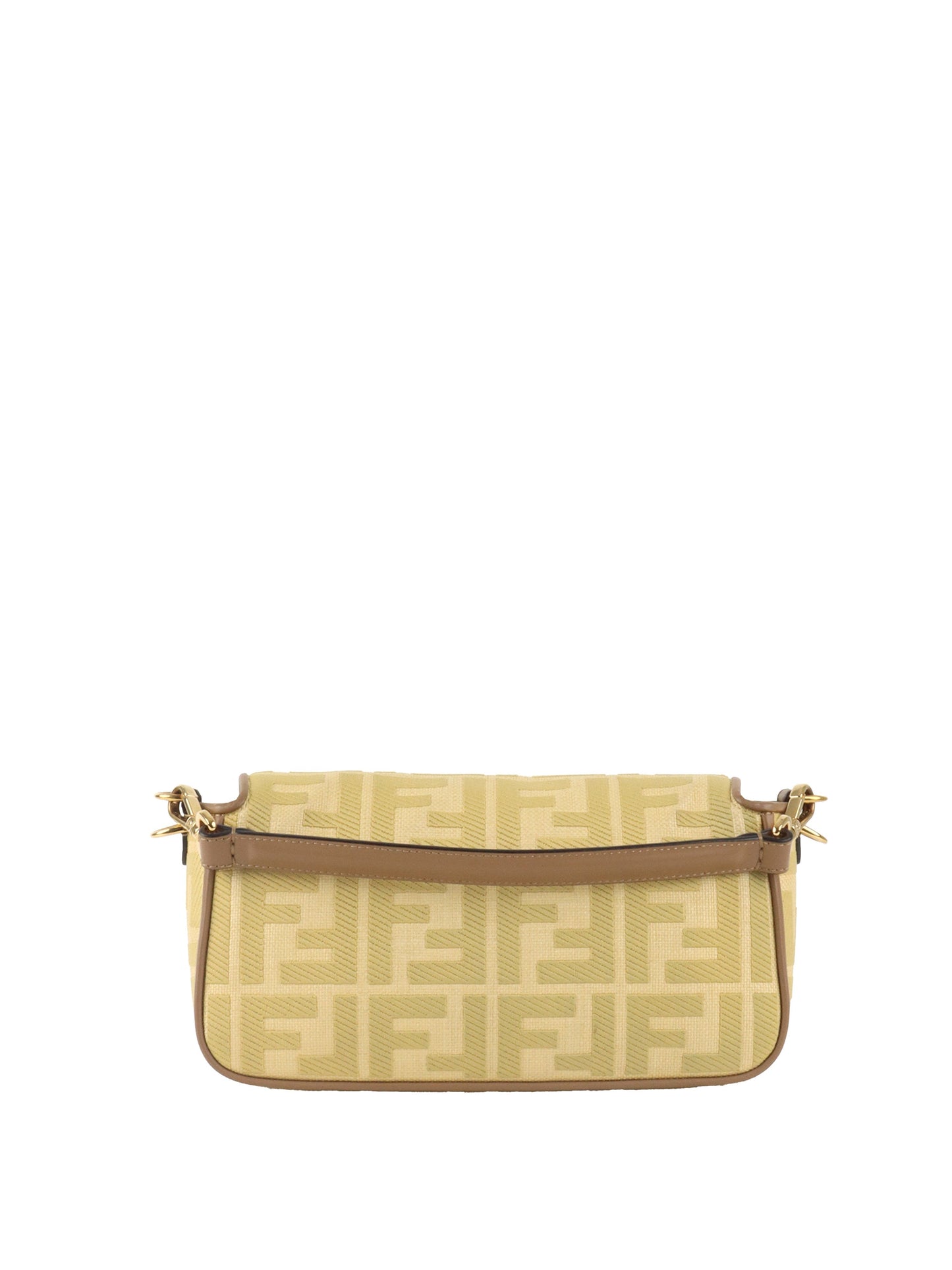 Fendi Woven Rafia Vitello Baguette Bag.