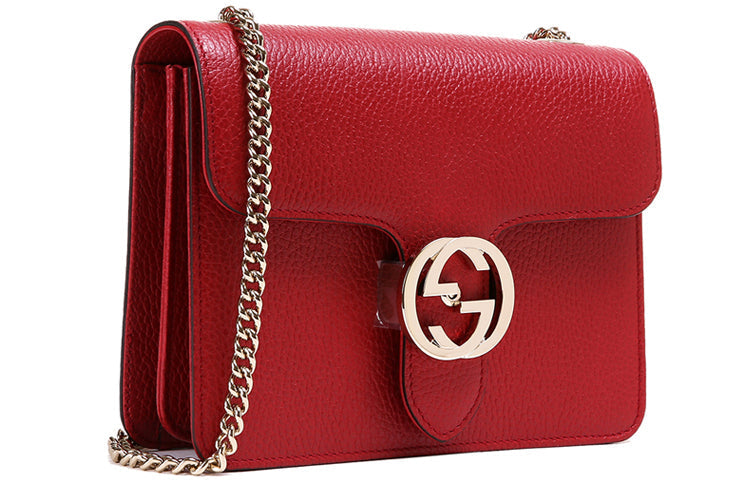 MLB Gucci Leather Organ Crossbody Bag Single Shoulder Bag Red 510304-CAO0G-6420