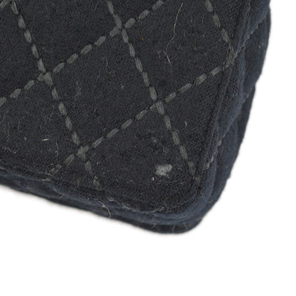 Chanel Black Cotton Wild Stitch Vanity Handbag