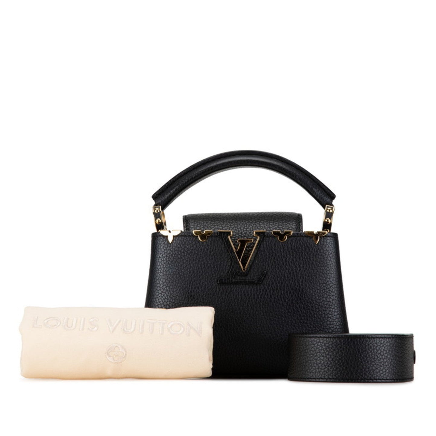 Louis Vuitton  Noir Leather Handbag Shoulder Bag