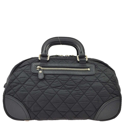 Chanel Black Nylon Calfskin Paris-New York Duffle Handbag