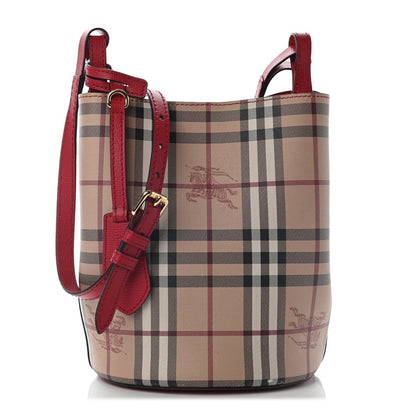 Haymarket Check Colours Small Lorne Bucket Crossbody Poppy Red