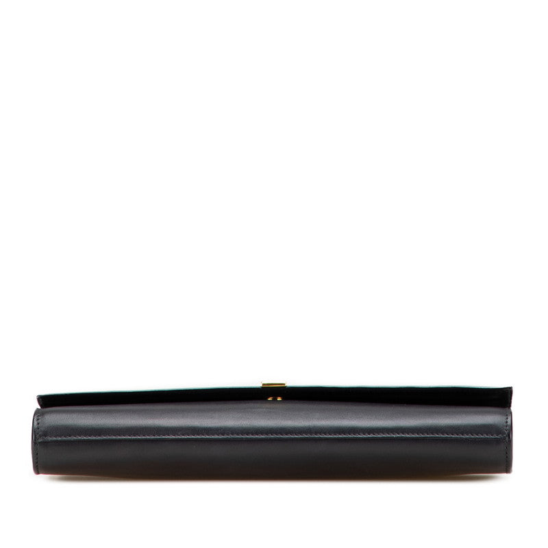 Saint Laurent Y Line Leather Clutch Bag