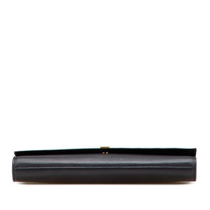 Saint Laurent Y Line Leather Clutch Bag