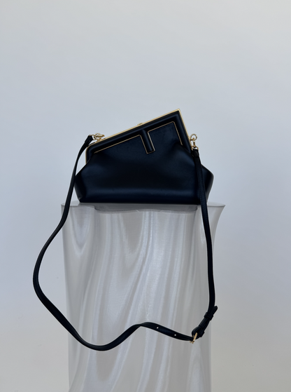 Fendi First Small Black nappa leather bag