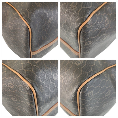 Christian Dior Boston Duffel bag PVC, Leather Brown Gold Metal Boston Duffel bag Handbag Honeycomb Pattern Women