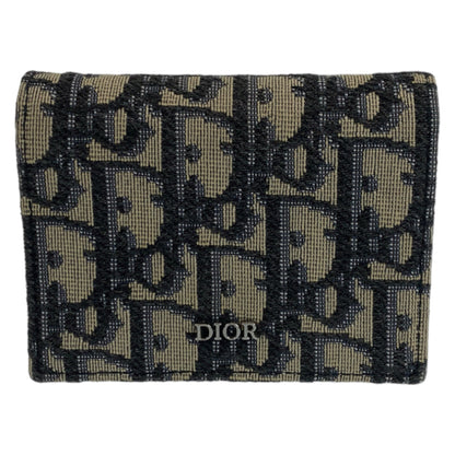 Dior Shoulder Bag canvas Navy SilverMetal Oblique Trotter