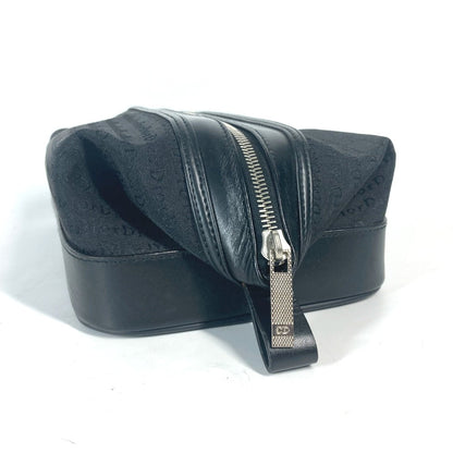 Dior Pouch Canvas / leather black logo unisex(Unisex)