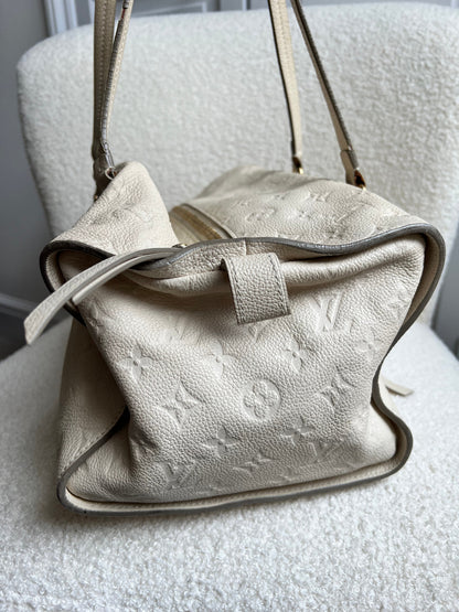 Louis Vuitton Inspiree in Cream Empreinte Leather with gold hardware