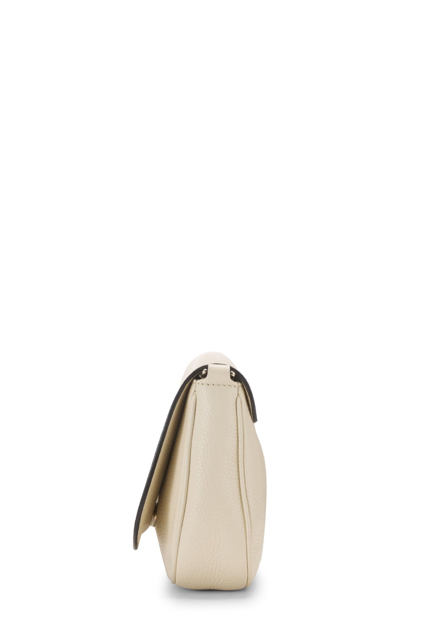 Gucci,  White Grained Leather Soho Chain Flap Crossbody, White