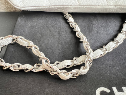 Chanel Medium Classic Flap in White Caviar (RRP £9090)