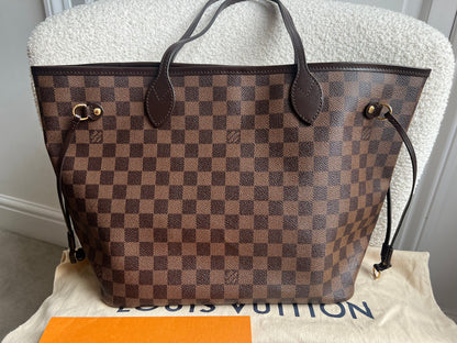 Louis Vuitton Neverfull MM Damier Ebene Rose Ballerine (RRP £1430)