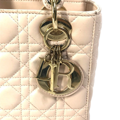 Dior Handbag leather beige Shoulder Bag Crossbody bag Lady Dior Women