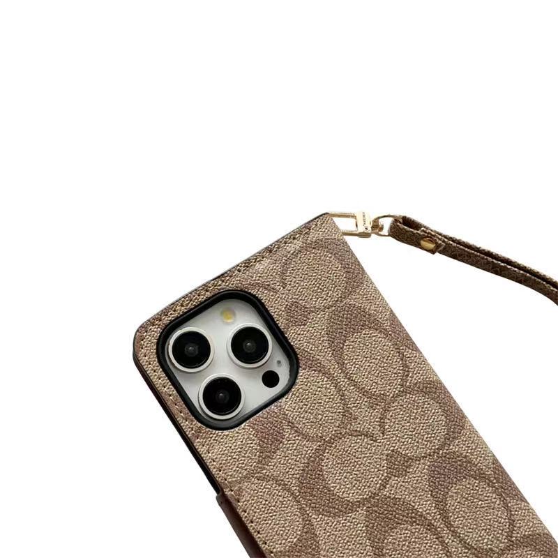 Designer Coach Phone Case Wallet Style for iPhone 12 13 14 15 16 17