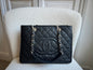 Chanel Black Caviar Grand Shopper Tote (GST) Silver Hardware