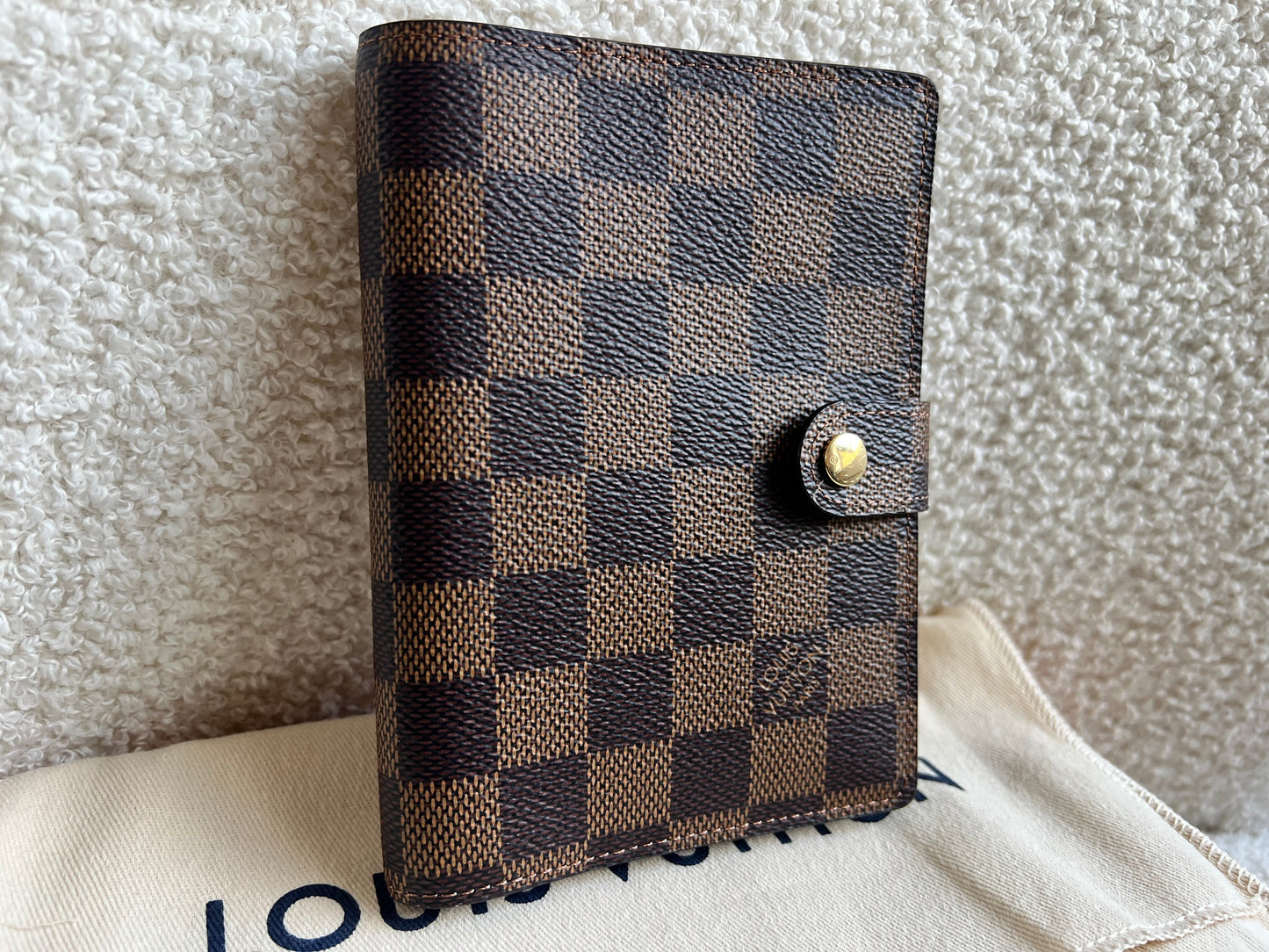 Louis Vuitton Damier Ebene Small Ring Agenda Cover (RRP £290)