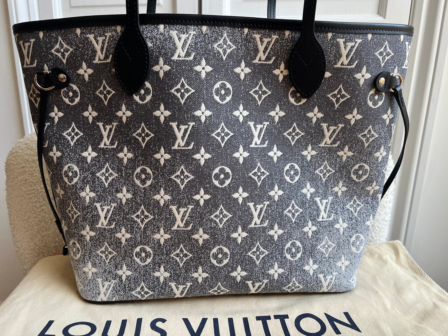 Louis Vuitton Neverfull MM Jacquard Denim