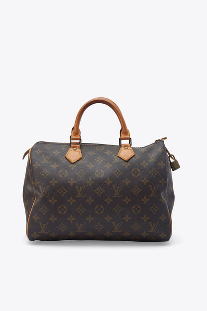 Louis Vuitton 30 Speedy Bag In Brown Monogram Coated Canvas