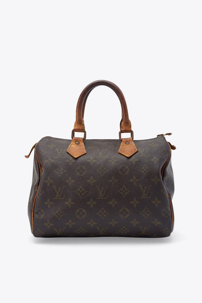 Louis Vuitton 25 Speedy Bag In Brown Monogram Coated Canvas