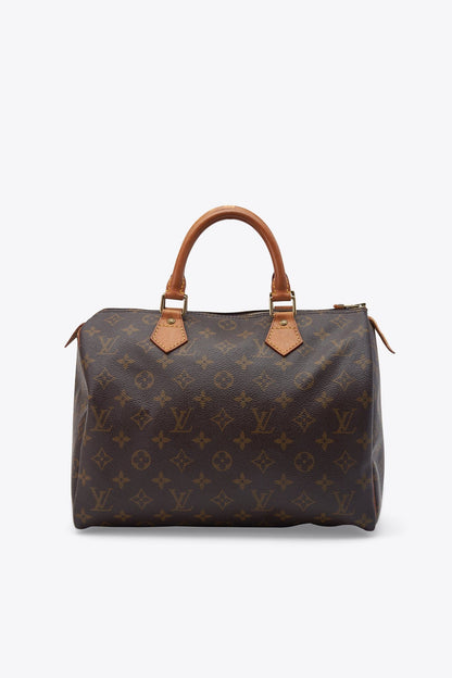 Louis Vuitton 30 Speedy Bag In Brown Monogram Coated Canvas