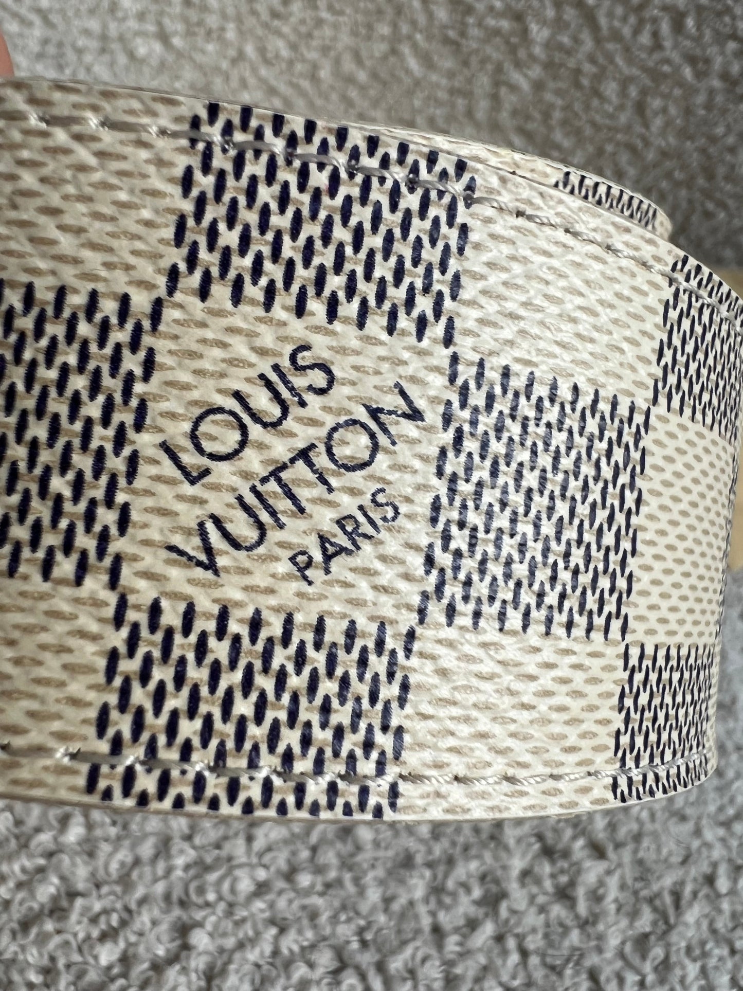 Louis Vuitton Initials Belt Damier Azur Size 85