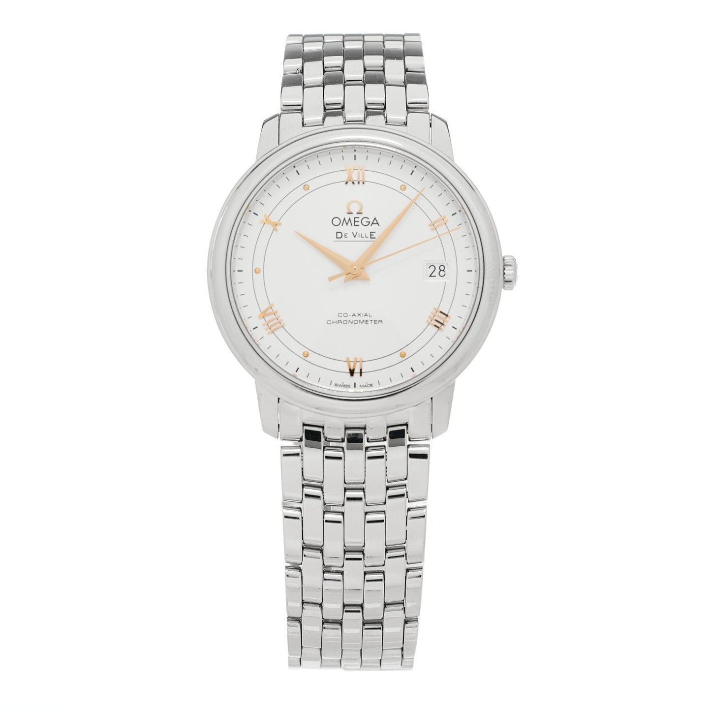 Stainless Steel 36mm De Ville Prestige Co-Axial Automatic Watch Silver 424.10.37.20.02.002