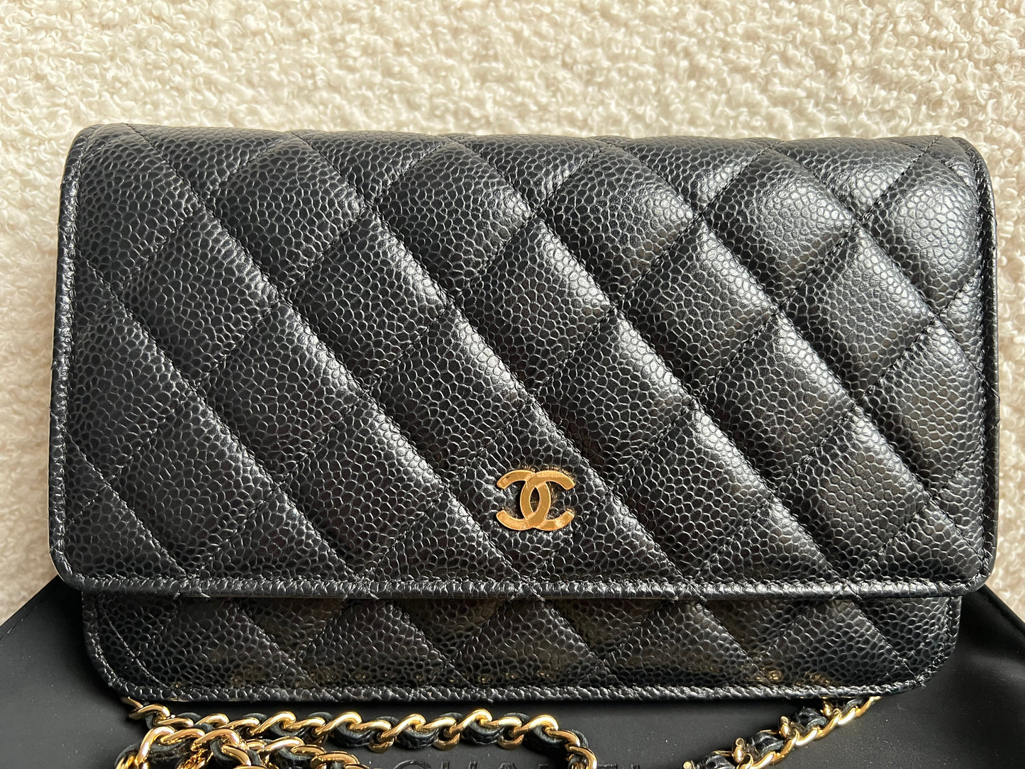 Chanel Black Caviar Wallet on Chain (RRP £2,930)