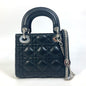 Dior Shoulder Bag leather black Lady Dior Cannage Mini