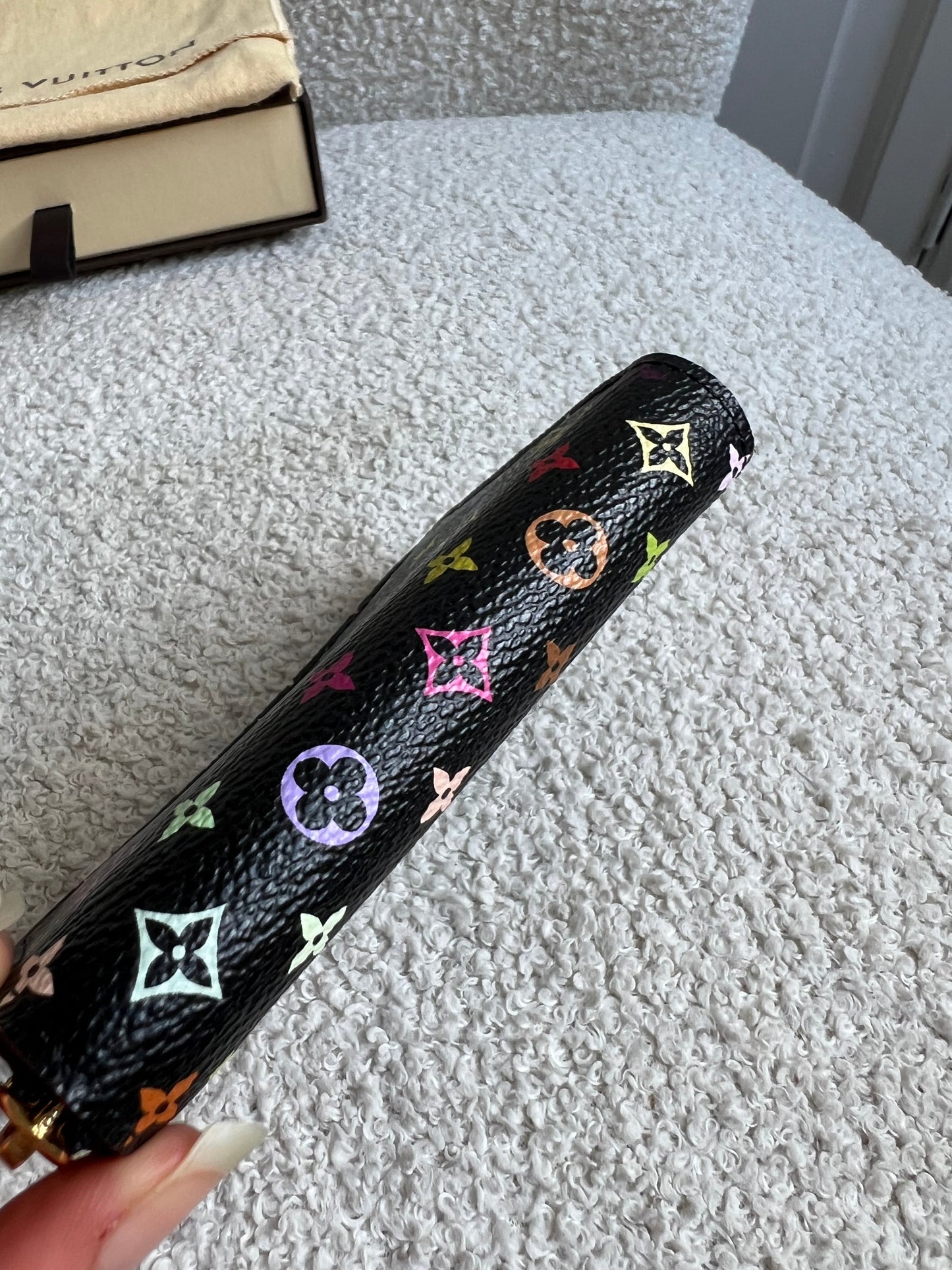 Louis Vuitton Zippy Coin Purse in Black Multicolore Monogram