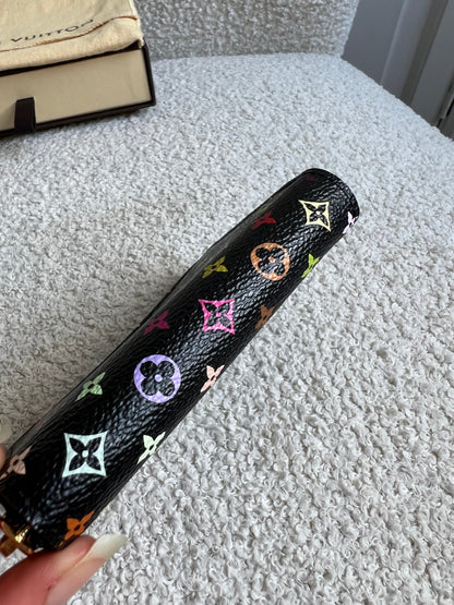 Louis Vuitton Zippy Coin Purse in Black Multicolore Monogram